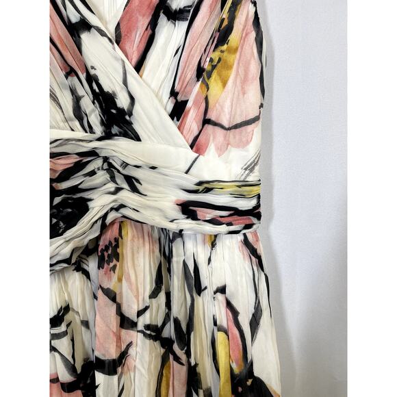 BADGLEY MISCHKA Siempre Maxi Dress 2016 Runway Floral Chiffon 0 $990 - Picture 9 of 16